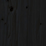 Garden Table Black 82.5x82.5x76 cm Solid Wood Pine
