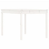 Garden Table White 121x82.5x76 cm Solid Wood Pine