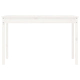 Garden Table White 121x82.5x76 cm Solid Wood Pine