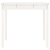 Garden Table White 121x82.5x76 cm Solid Wood Pine