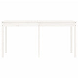Garden Table White 159.5x82.5x76 cm Solid Wood Pine