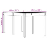 Garden Table White 159.5x82.5x76 cm Solid Wood Pine