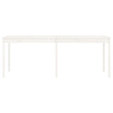 Garden Table White 203.5x100x76 cm Solid Wood Pine