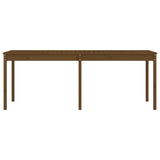 Garden Table Honey Brown 203.5x100x76 cm Solid Wood Pine