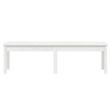 2-Seater Garden Bench White 159.5x44x45 cm Solid Wood Pine