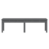2-Seater Garden Bench Grey 159.5x44x45 cm Solid Wood Pine