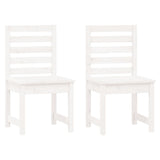 Garden Chairs 2 pcs White 50x48x91.5 cm Solid Wood Pine