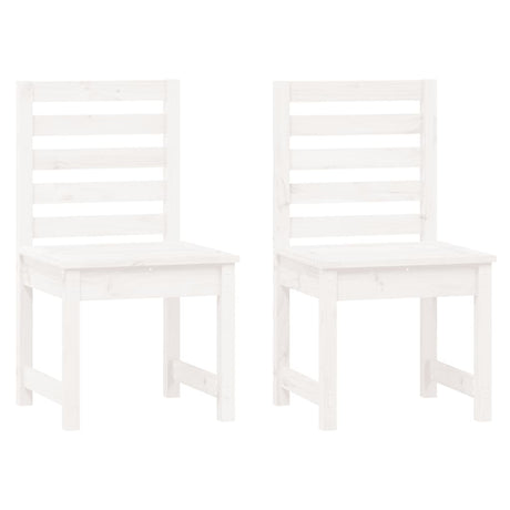 Garden Chairs 2 pcs White 50x48x91.5 cm Solid Wood Pine