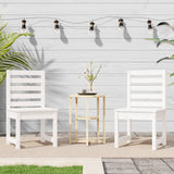 Garden Chairs 2 pcs White 50x48x91.5 cm Solid Wood Pine