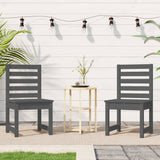 Garden Chairs 2 pcs 50x48x91.5 cm Grey Solid Wood Pine