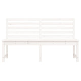 Garden Bench White 157.5 cm Solid Wood Pine