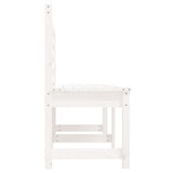 Garden Bench White 201.5 cm Solid Wood Pine