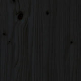 Garden Bench Black 201.5 cm Solid Wood Pine