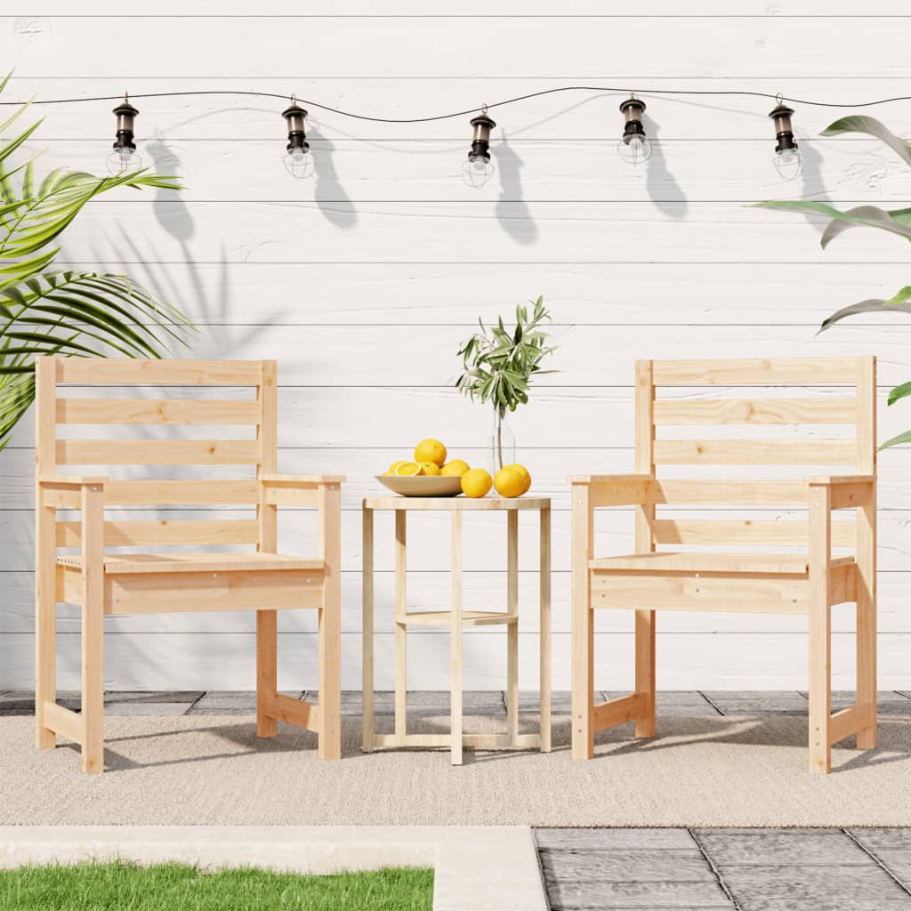 Garden Chairs 2 pcs 60x48x91 cm Solid Wood Pine