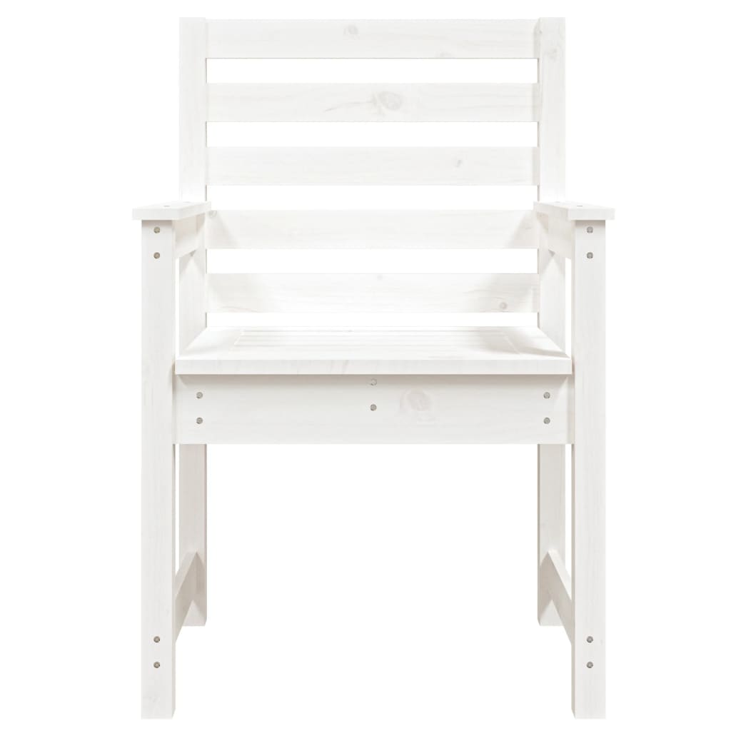 Garden Chairs 2 pcs White 60x48x91 cm Solid Wood Pine