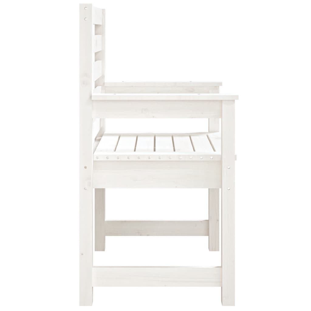 Garden Chairs 2 pcs White 60x48x91 cm Solid Wood Pine
