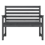 Garden Bench Grey 109x48x91.5 cm Solid Wood Pine