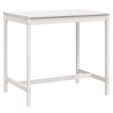 Garden Table White 121x82.5x110 cm Solid Wood Pine