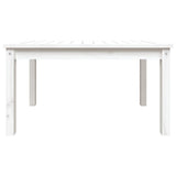 Garden Table White 82.5x50.5x45 cm Solid Wood Pine