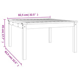 Garden Table Grey 82.5x82.5x45 cm Solid Wood Pine