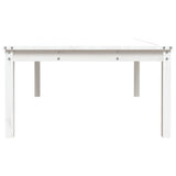 Garden Table White 121x82.5x45 cm Solid Wood Pine
