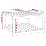 Garden Table 82.5x82.5x45 cm Solid Wood Douglas