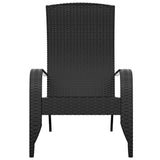 Garden Adirondack Chair Black Poly Rattan