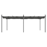 Pergola with Retractable Roof Anthracite 589x292x230 cm