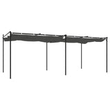 Pergola with Retractable Roof Anthracite 589x292x230 cm