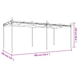 Pergola with Retractable Roof Anthracite 589x292x230 cm