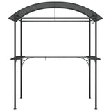 BBQ Gazebo with Side Shelves Anthracite 220x115x230 cm Steel