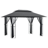 Gazebo with Sidewalls Anthracite 400x300x270 cm Steel