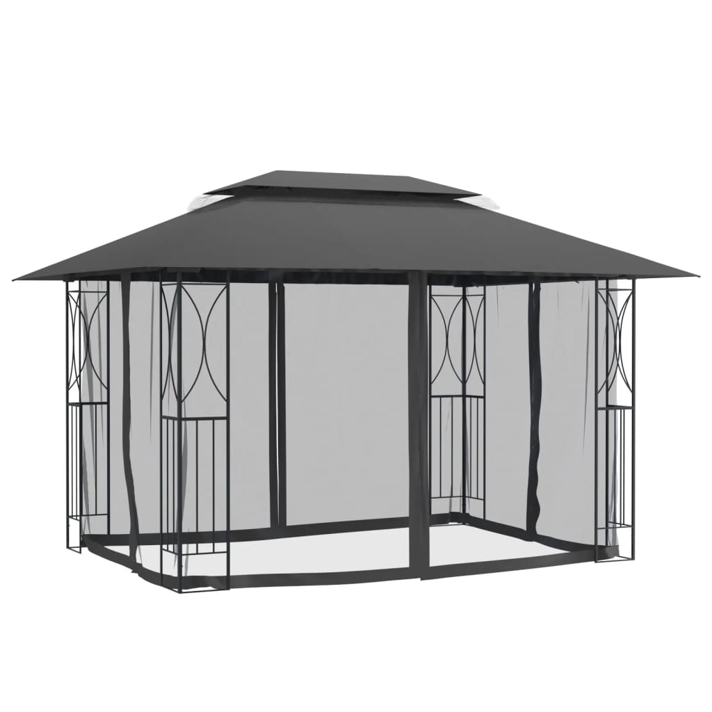 Gazebo with Sidewalls Anthracite 400x300x270 cm Steel