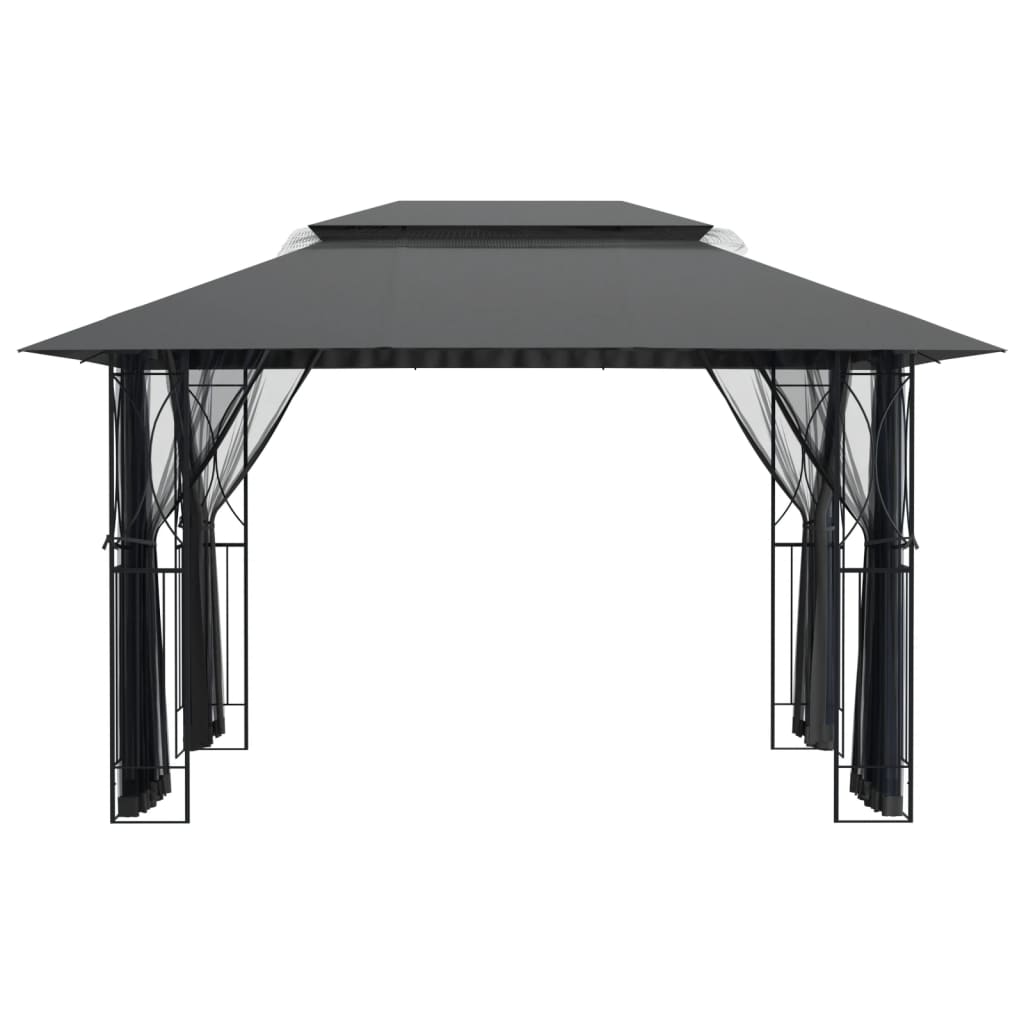 Gazebo with Sidewalls Anthracite 400x300x270 cm Steel