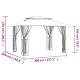 Gazebo with Sidewalls Anthracite 400x300x270 cm Steel