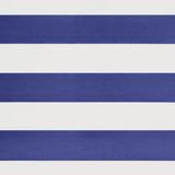 Retractable Awning Blue and White 3.5x2.5 m Fabric and Aluminium