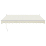 Retractable Awning Cream 3.5x2.5 m Fabric and Aluminium