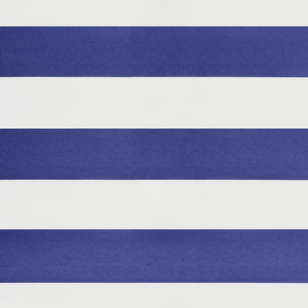 Retractable Awning Blue and White 3.5x2.5 m Fabric and Aluminium