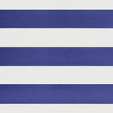 Retractable Awning Blue and White 3.5x2.5 m Fabric and Aluminium