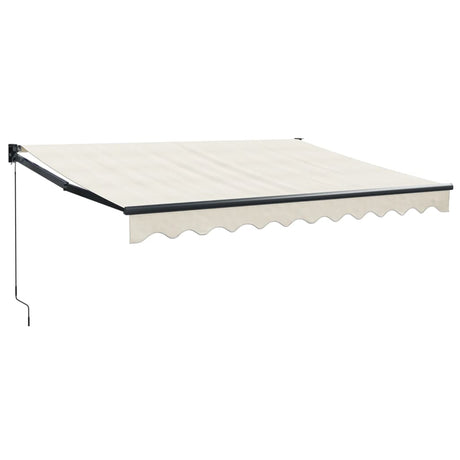 Retractable Awning Cream 3.5x2.5 m Fabric and Aluminium