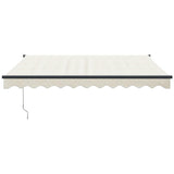 Retractable Awning Cream 3.5x2.5 m Fabric and Aluminium
