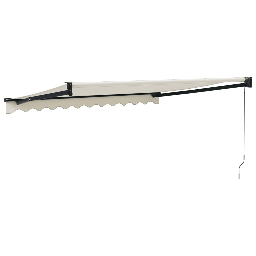 Retractable Awning Cream 3.5x2.5 m Fabric and Aluminium