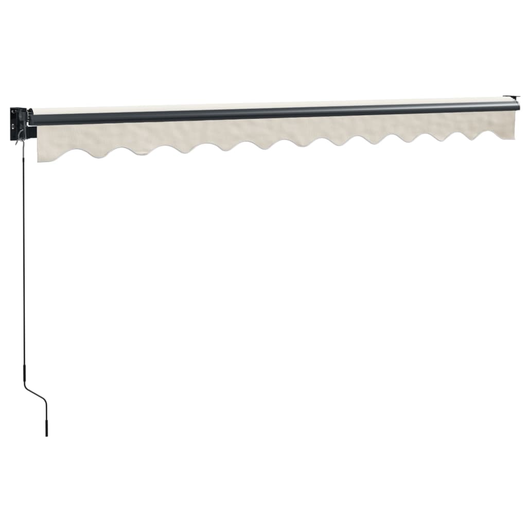 Retractable Awning Cream 3.5x2.5 m Fabric and Aluminium