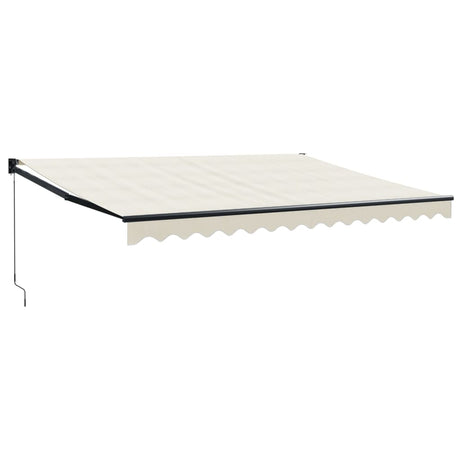 Retractable Awning Cream 4.5x3 m Fabric and Aluminium