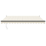 Retractable Awning Cream 4.5x3 m Fabric and Aluminium