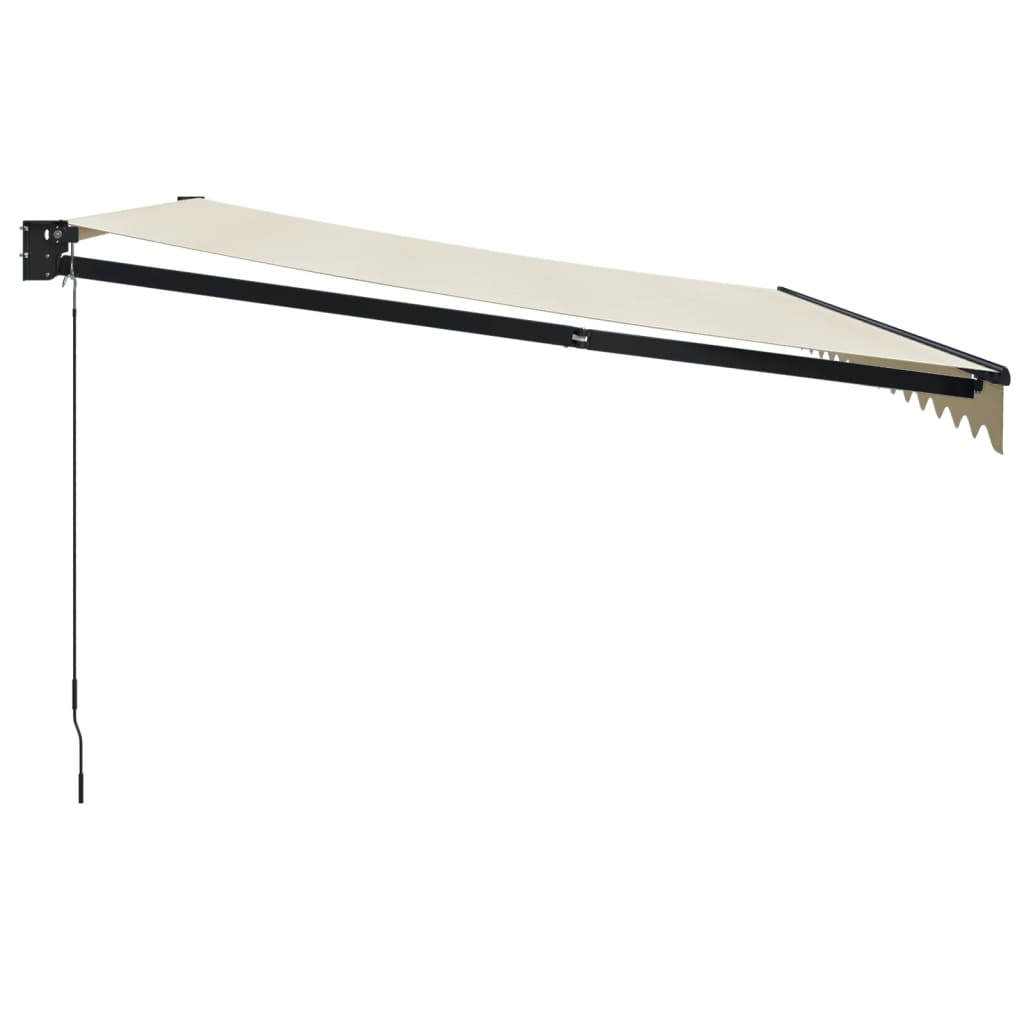 Retractable Awning Cream 4.5x3 m Fabric and Aluminium