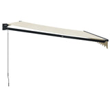 Retractable Awning Cream 4.5x3 m Fabric and Aluminium