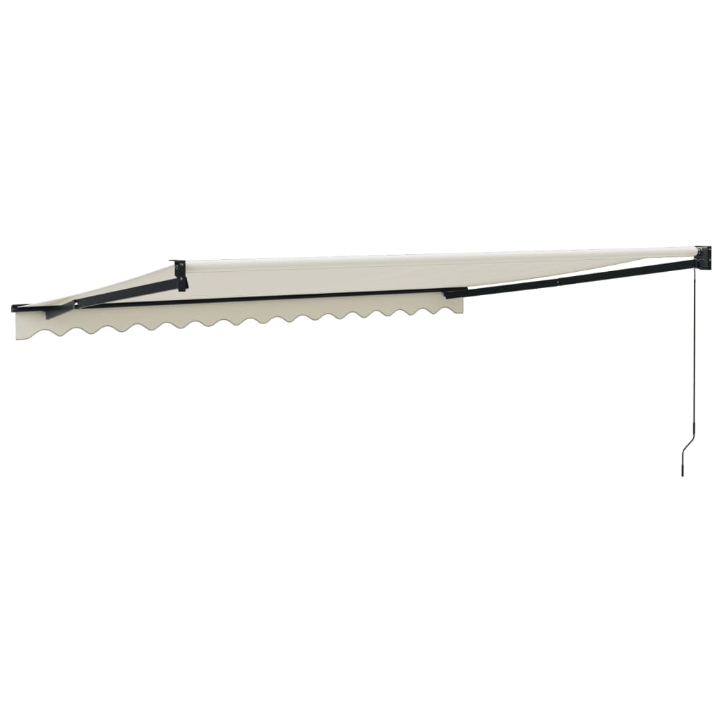 Retractable Awning Cream 4.5x3 m Fabric and Aluminium