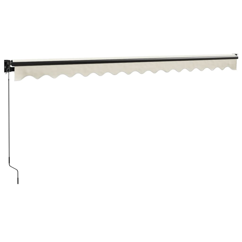 Retractable Awning Cream 4.5x3 m Fabric and Aluminium