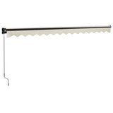 Retractable Awning Cream 4.5x3 m Fabric and Aluminium